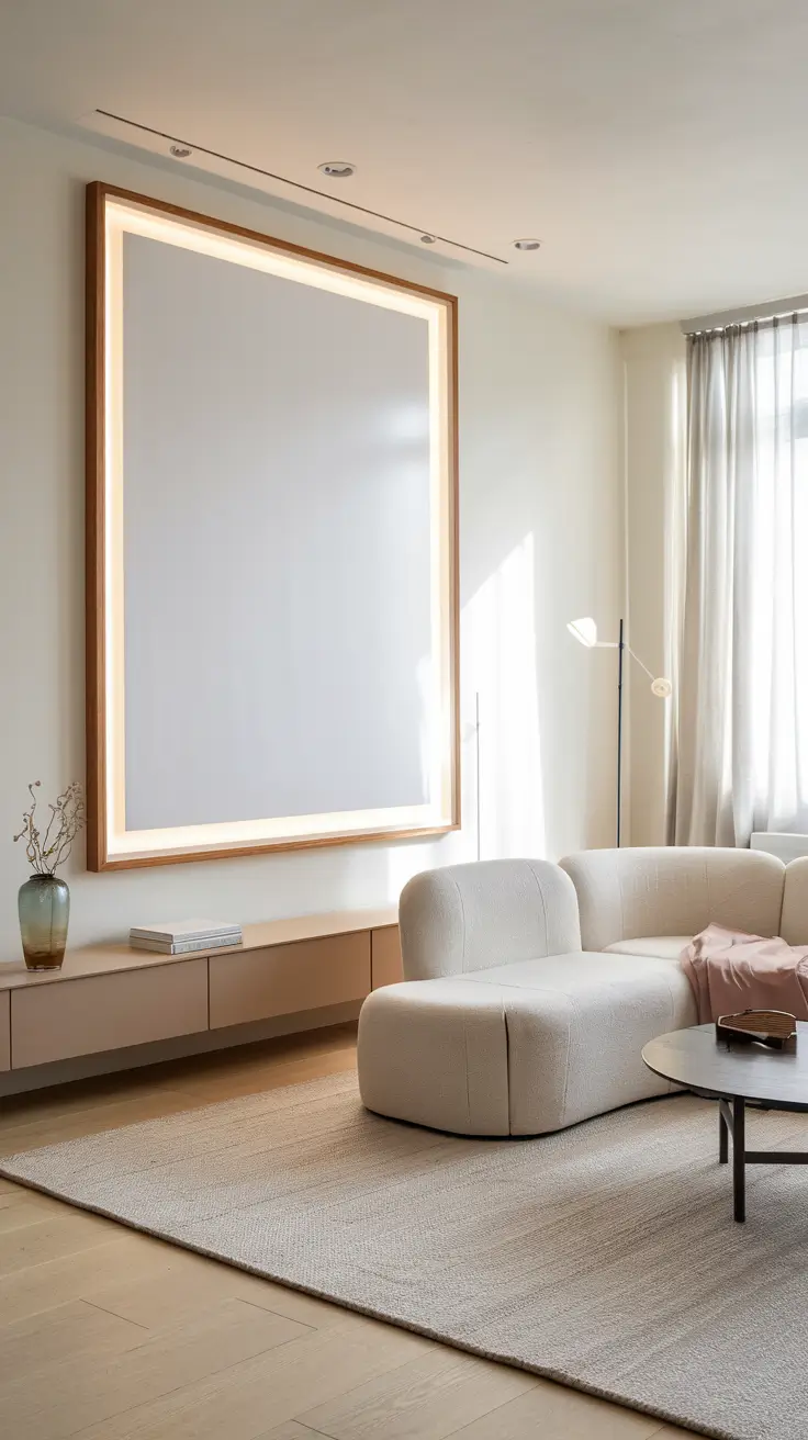 Minimalist Wall Decor Over Sofa