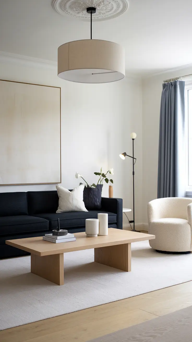 Statement Sofa Minimalist Living Room