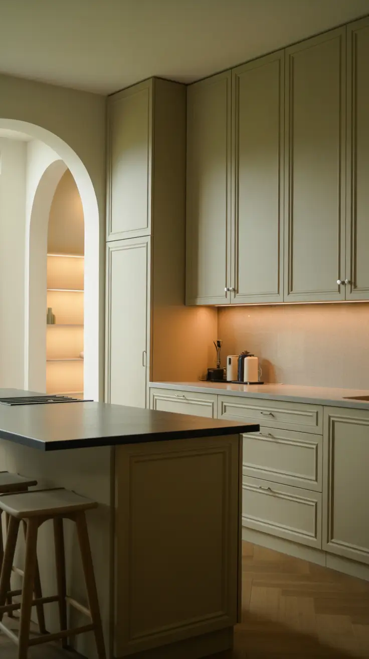 Elegant Transitional White Kitchen Cabinets