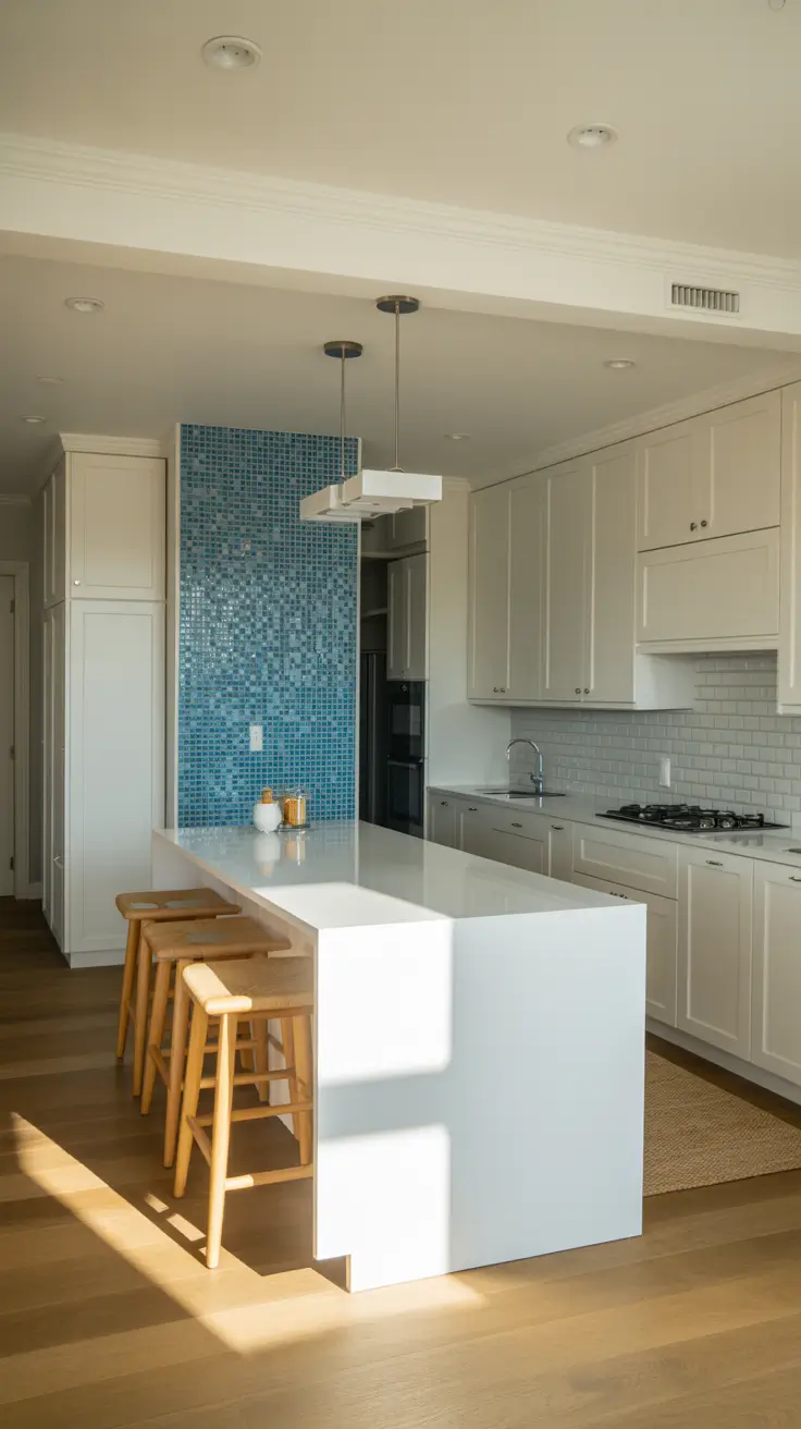 Fresh and Airy White Kitchen Cabinets