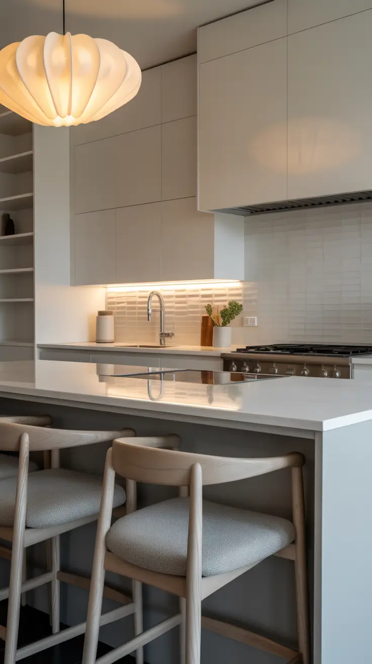 Minimalist Contemporary White Kitchen