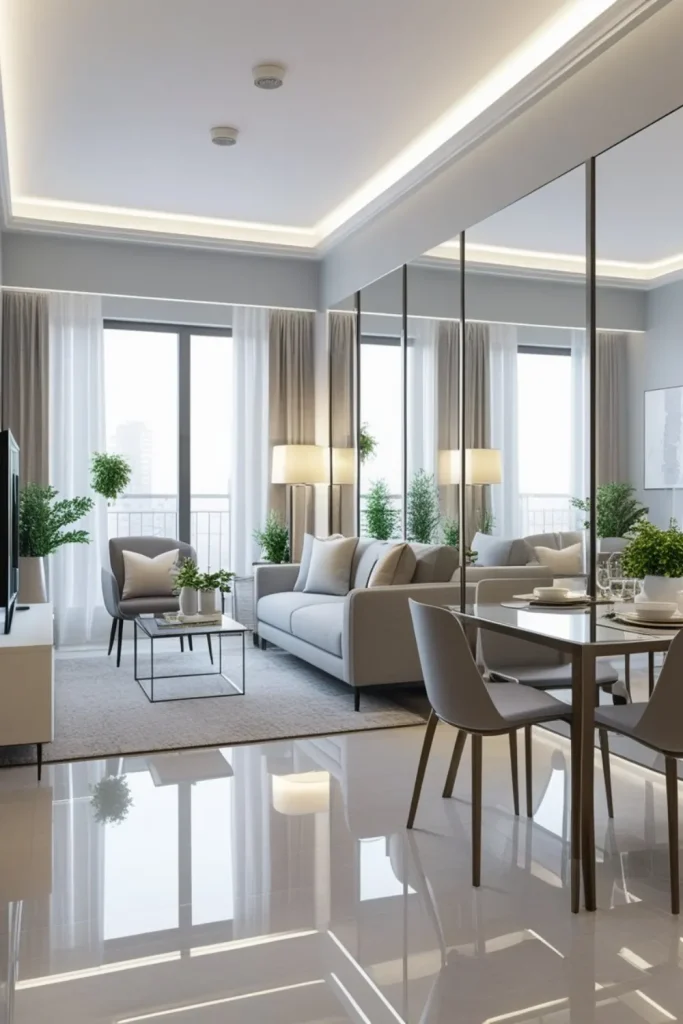 Mirrors for Space Illusion to Expand Rooms