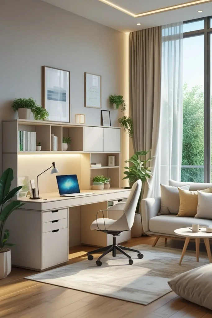 Compact Home Office Nook for Work-from-Home Ease