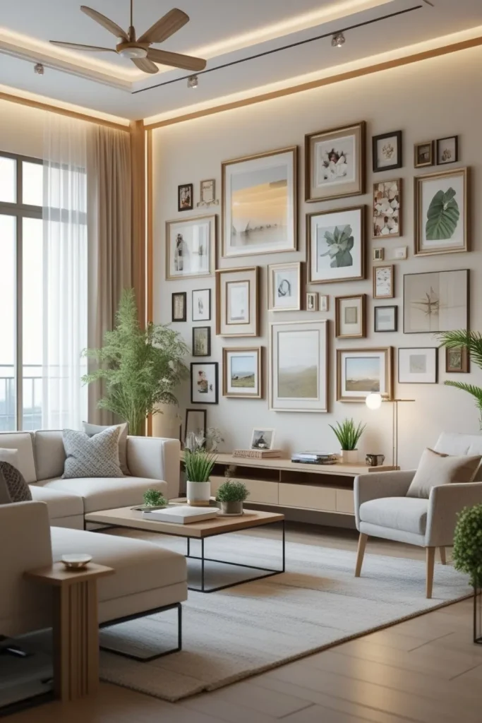 Gallery Wall with Personal Touch for Unique Charm