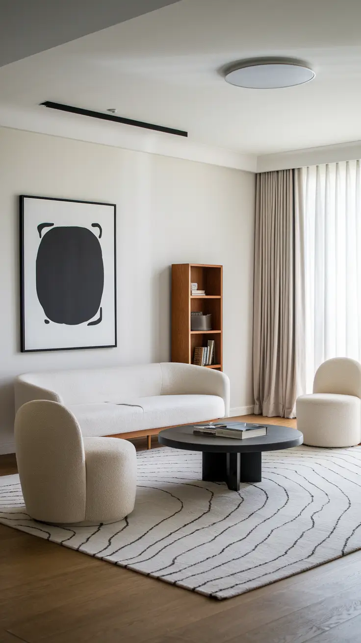 Modern Minimalist Contemporary Living Room