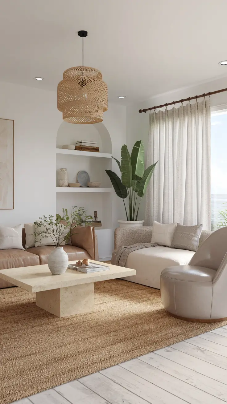 Coastal Contemporary Living Room