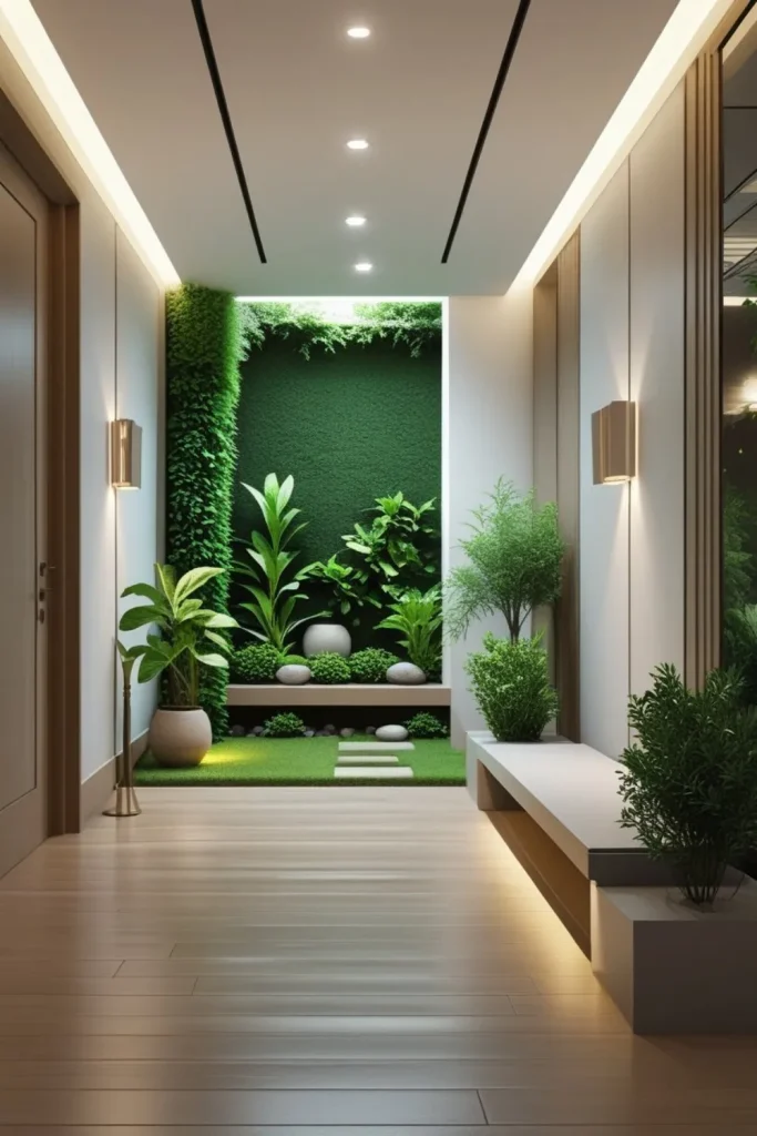 Indoor Garden Hallway for a Biophilic Sanctuary