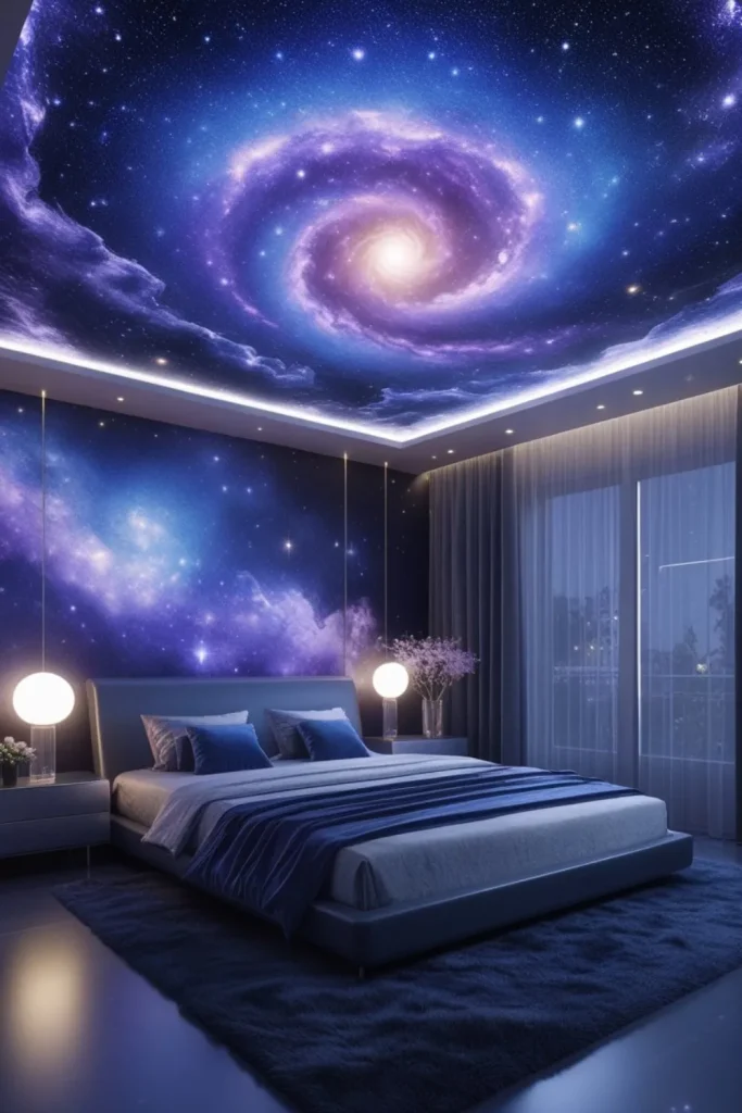 Galaxy Ceiling Murals for Cosmic Dreams