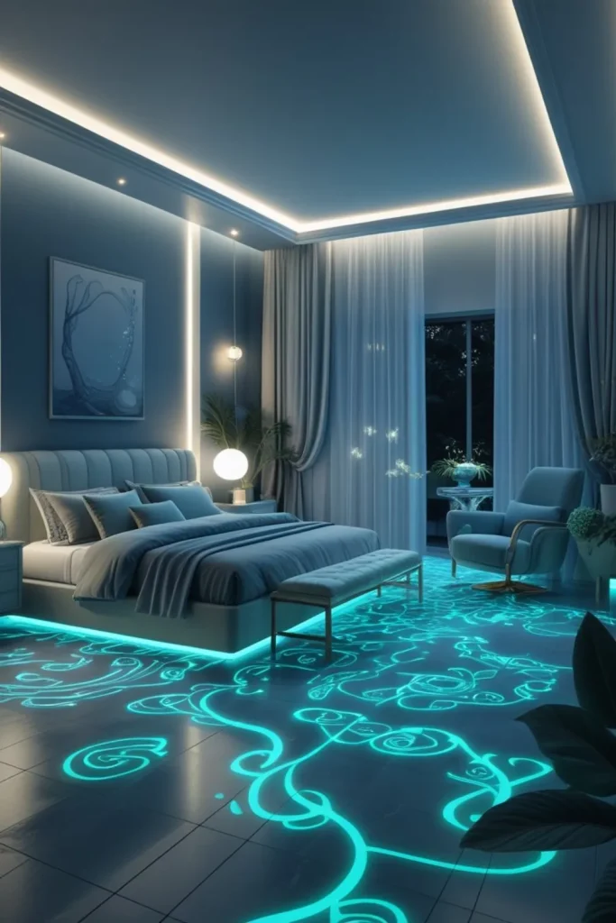 Glow-in-the-Dark Flooring for Nighttime Magic