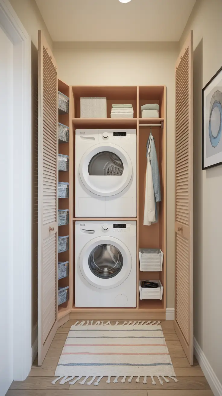 Stacked Washer Dryer Laundry Room Ideas