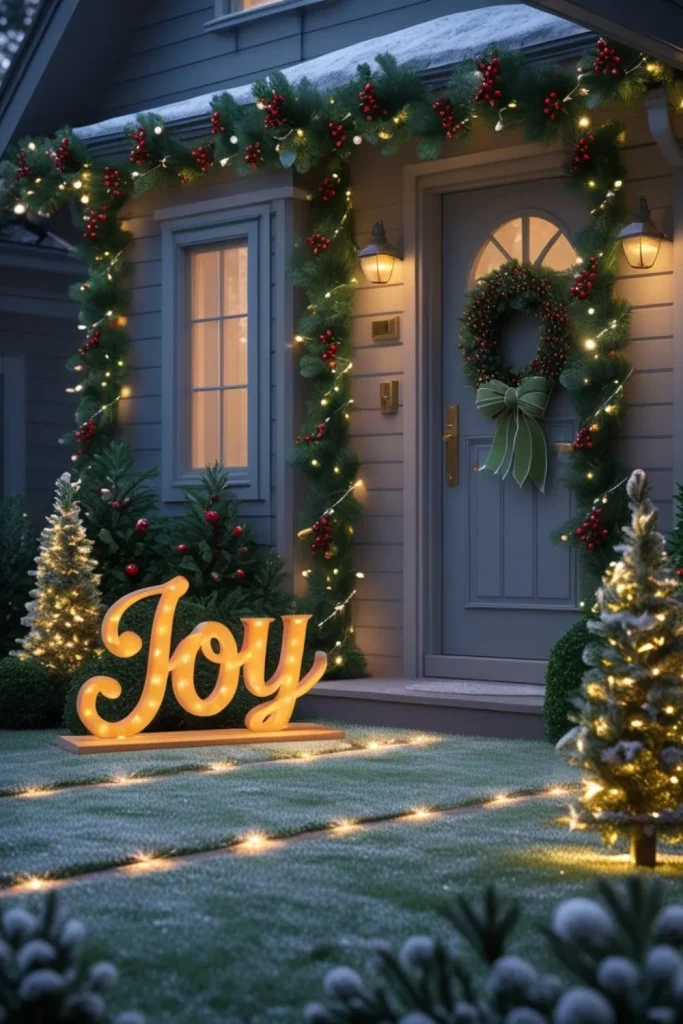 Illuminated Calligraphy Joy or Noel Signs