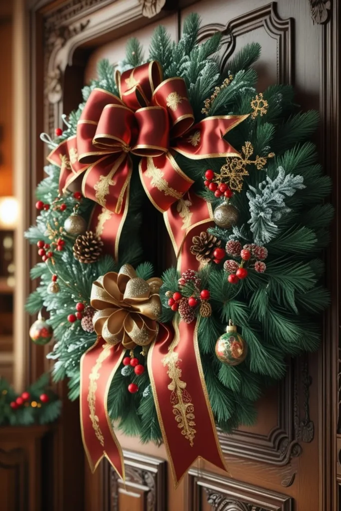 Victorian-Inspired Wreaths with Satin Ribbons
