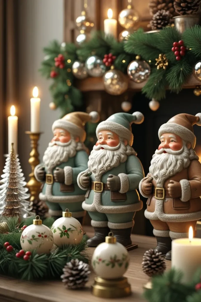 Retro Santa Claus Figurines