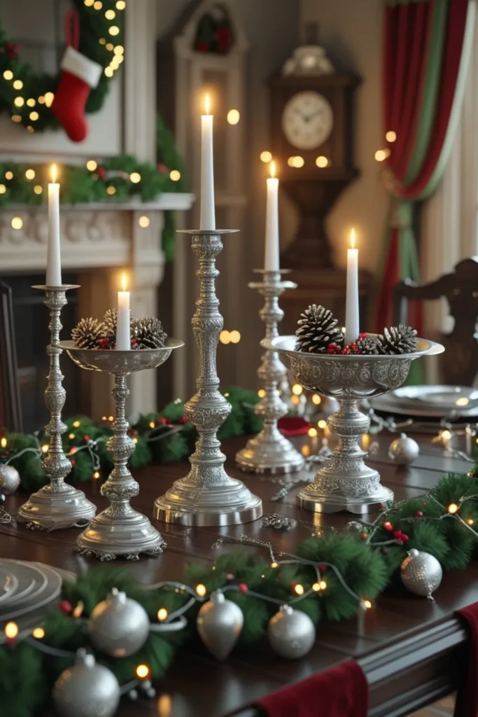 Gleaming Antique Silver Accents