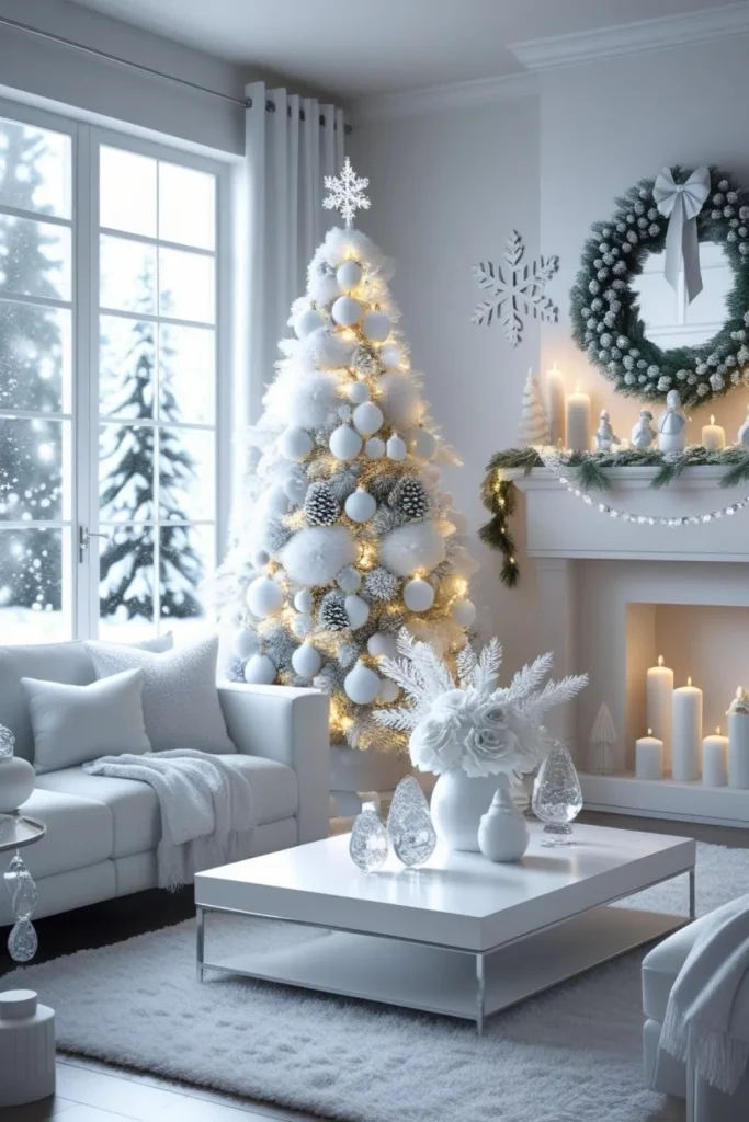 Elegant All-White Winter Theme Elegant All-White Winter Theme