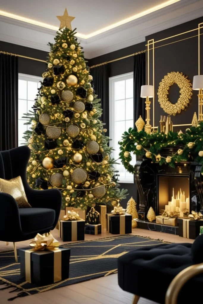 Bold Black and Gold Holiday Glam Bold Black and Gold Holiday Glam
