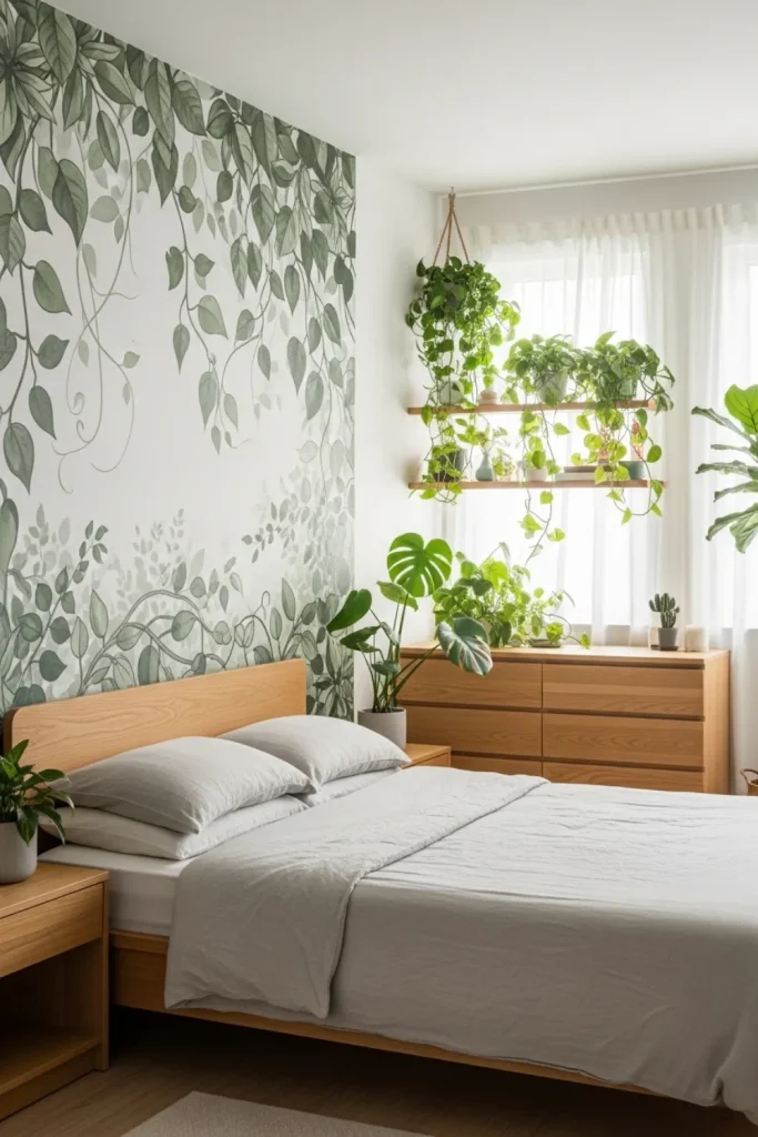 Biophilic Wall Murals for Bedroom Nature-Inspired Wall Murals
