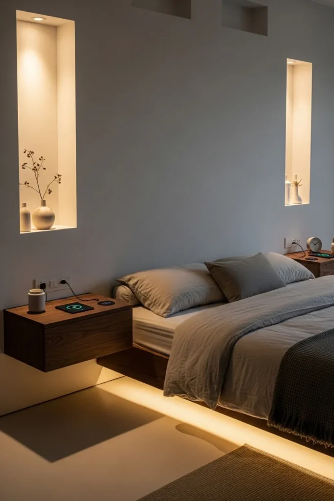 Floating Nightstands for Bedroom Wall-Mounted Nightstands