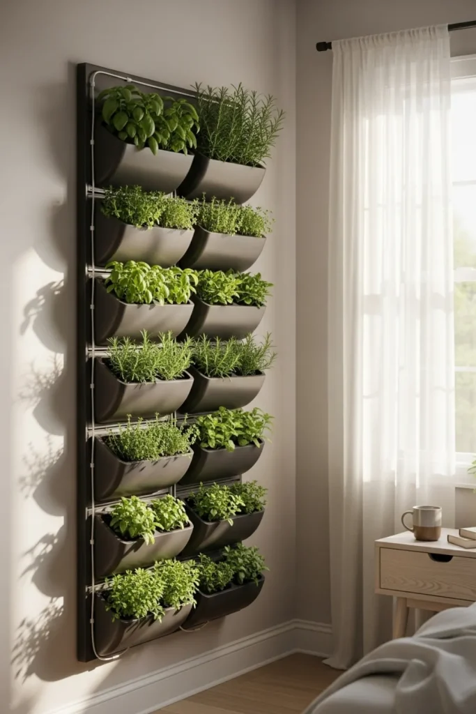 Vertical Gardens for Bedroom Vertical Herb Gardens