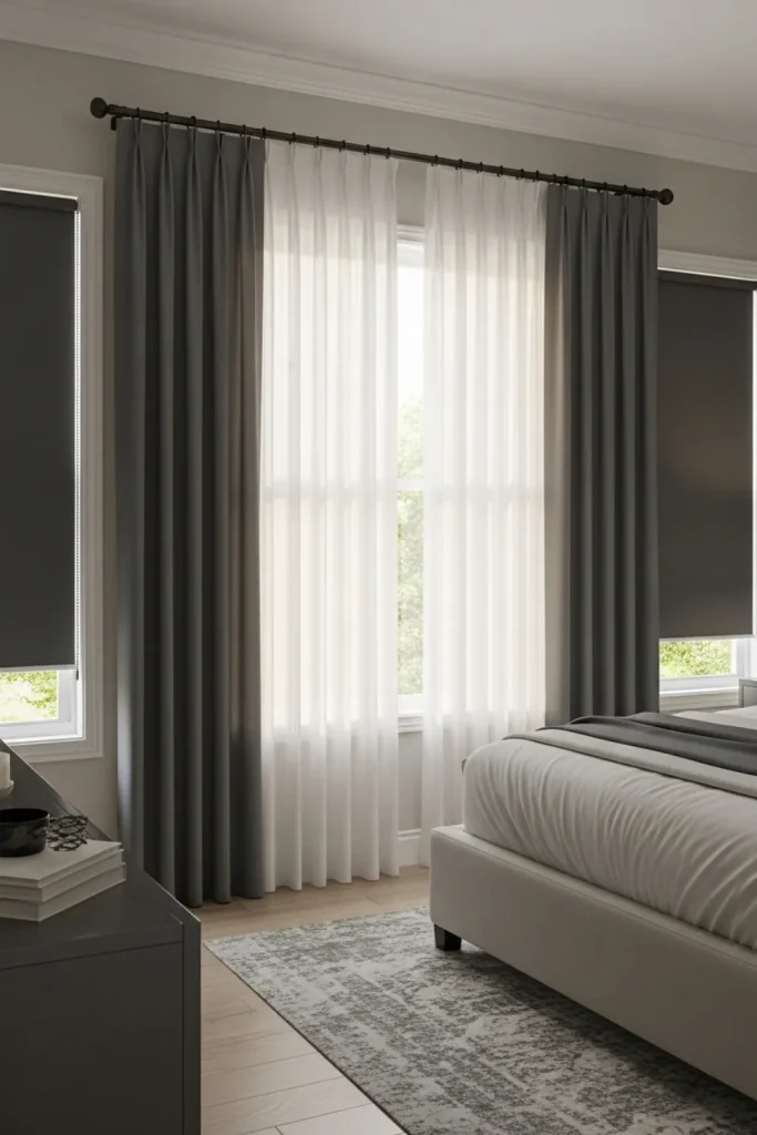 Layered Curtains and Blinds Layered Window Treatments