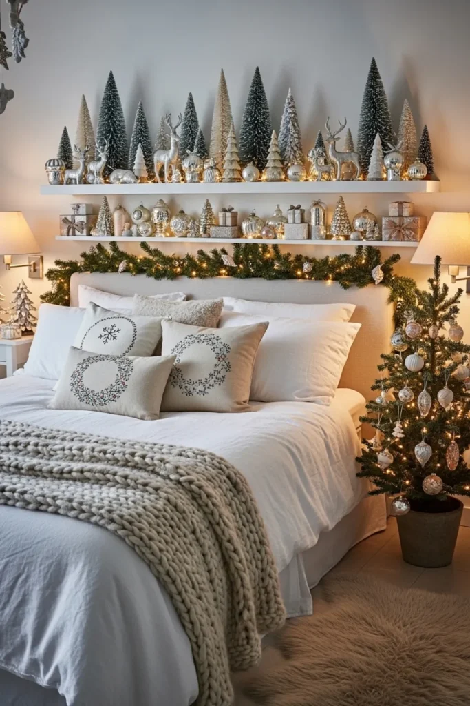 Holiday Shelf Styling Holiday Decor on Shelves