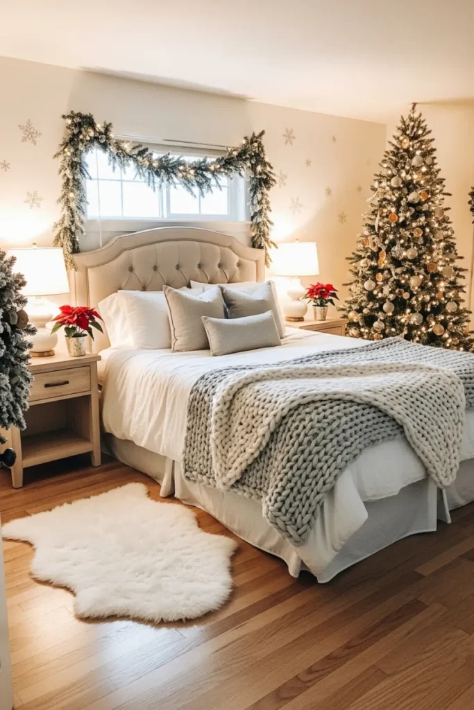 Neutral Christmas Bedroom Decor Neutral Toned Christmas Bedroom