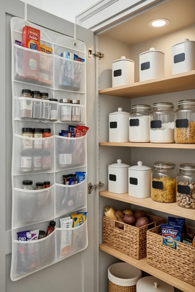 Repurposed Shoe Organizer for Pantry