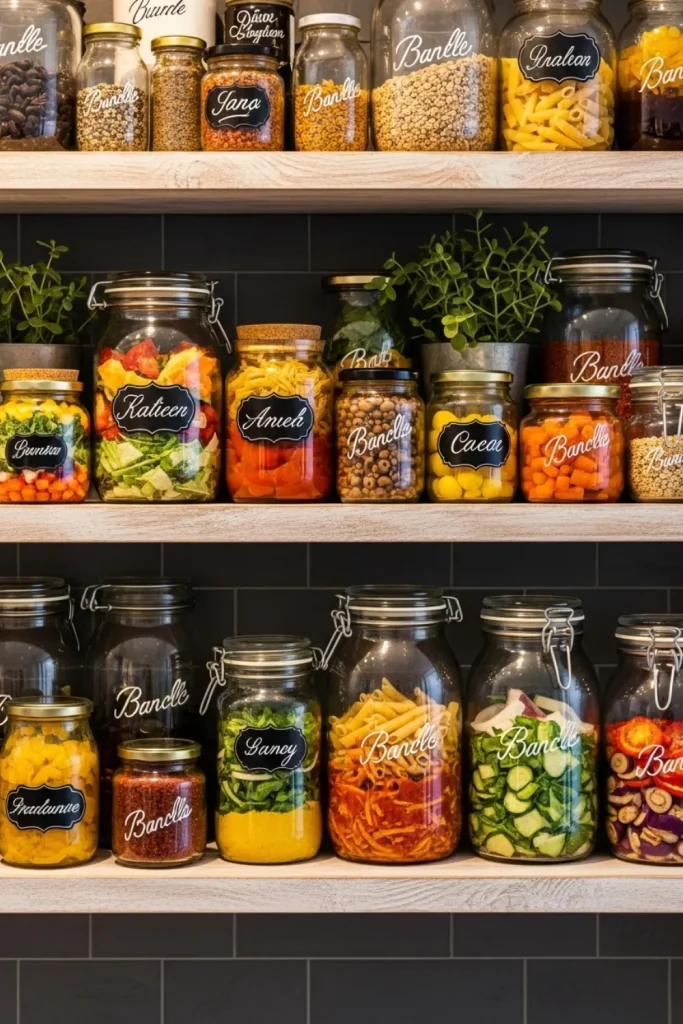 Repurposed Glass Jars for Leftovers