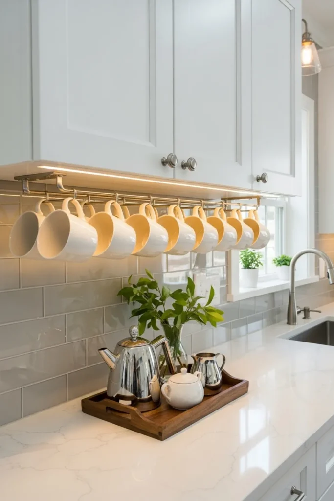 Under-Shelf Hanging Mugs