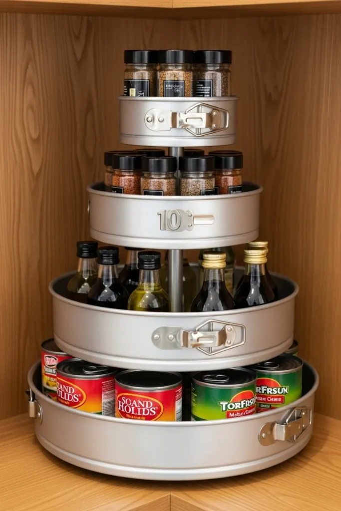 DIY Lazy Susan from Cake Pans