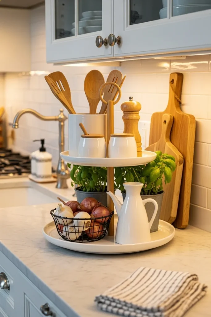 Tiered Stand for Countertop Essentials