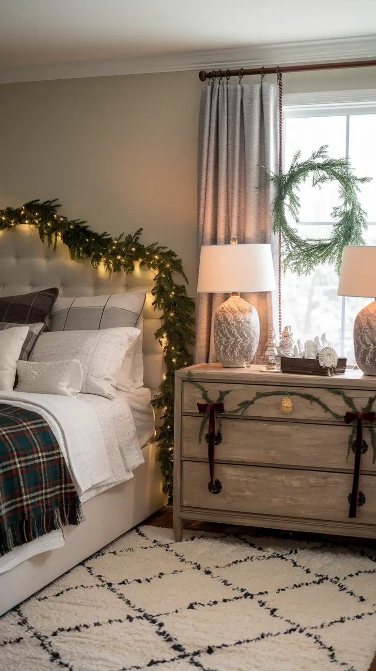 Vintage Christmas Bedroom Decor