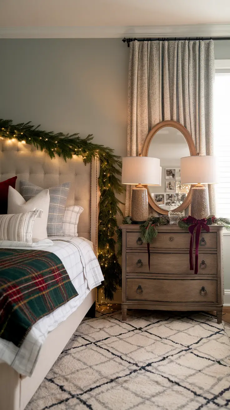 Cozy Vintage Christmas Bedroom