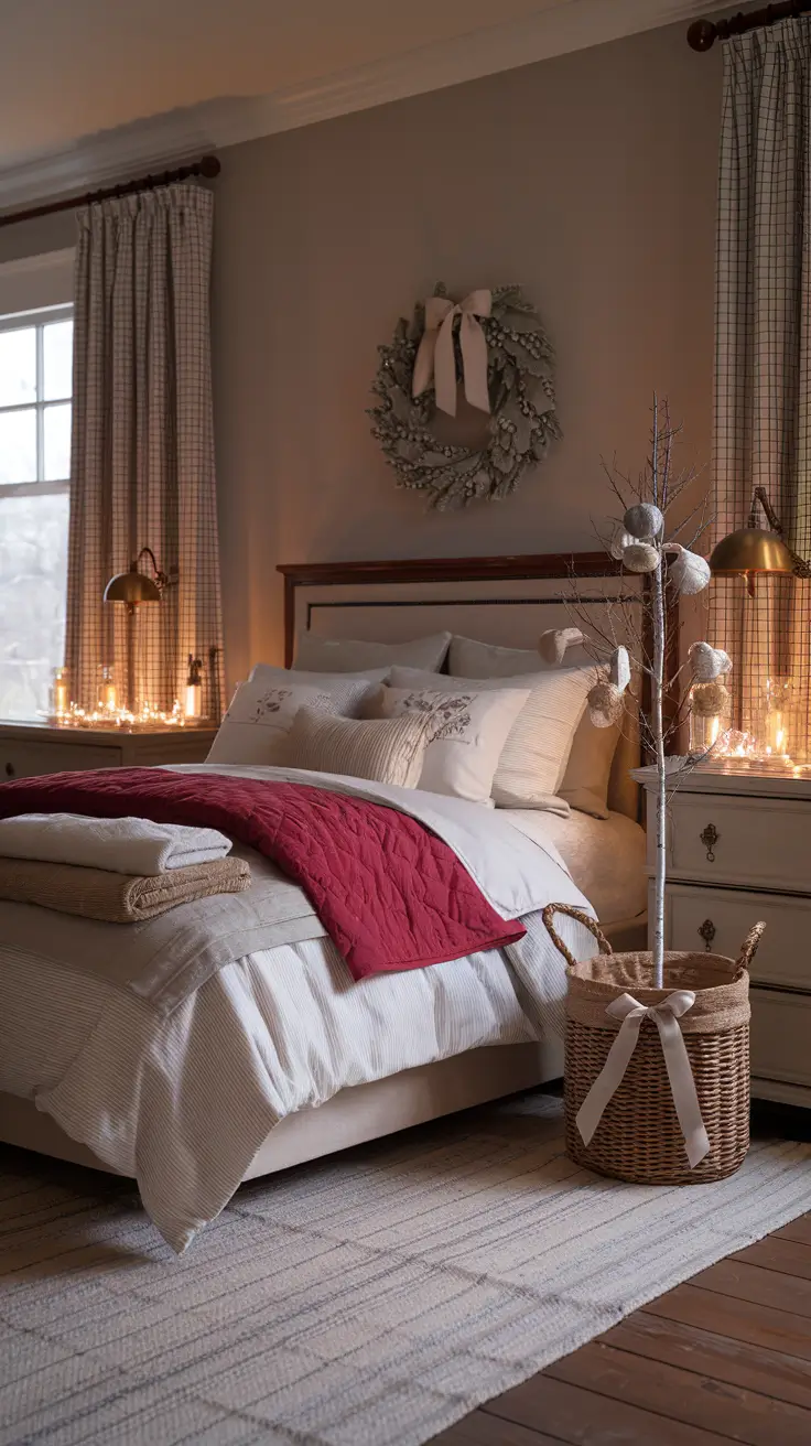 Romantic Vintage Christmas Bedroom