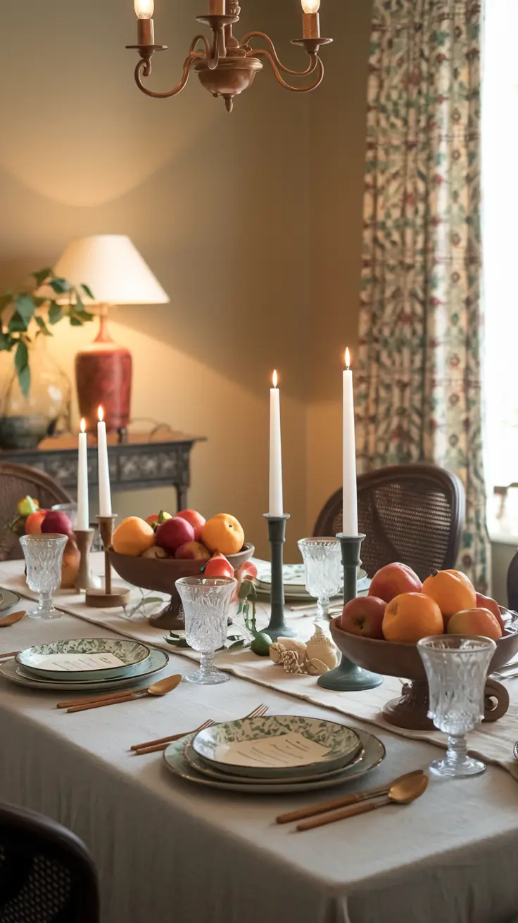 Vintage Christmas Table Setting