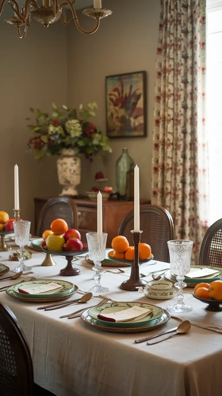 Elegant Vintage Christmas Table