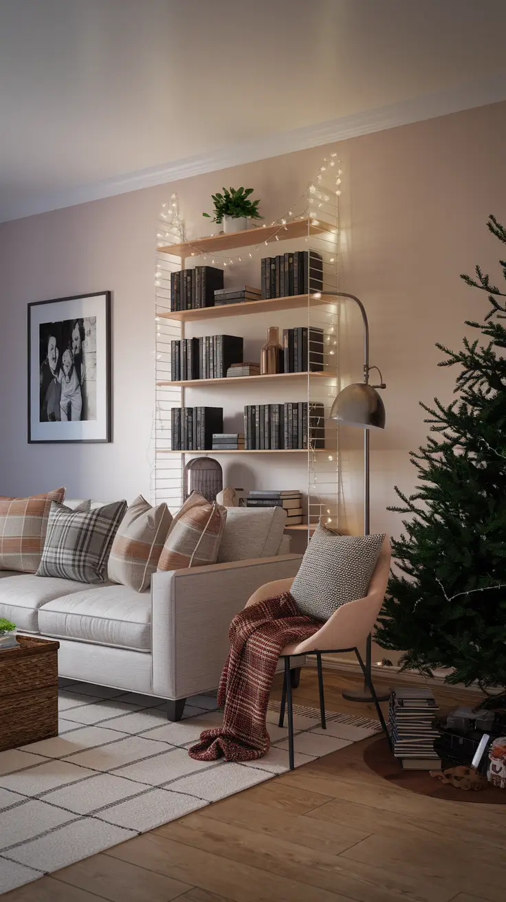 Cozy Vintage Christmas Living Room