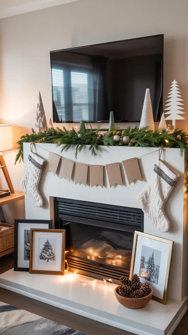 Budget-Friendly Christmas Mantle Decor