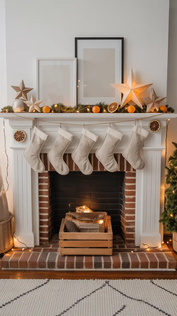 Handmade Christmas Mantle Decor