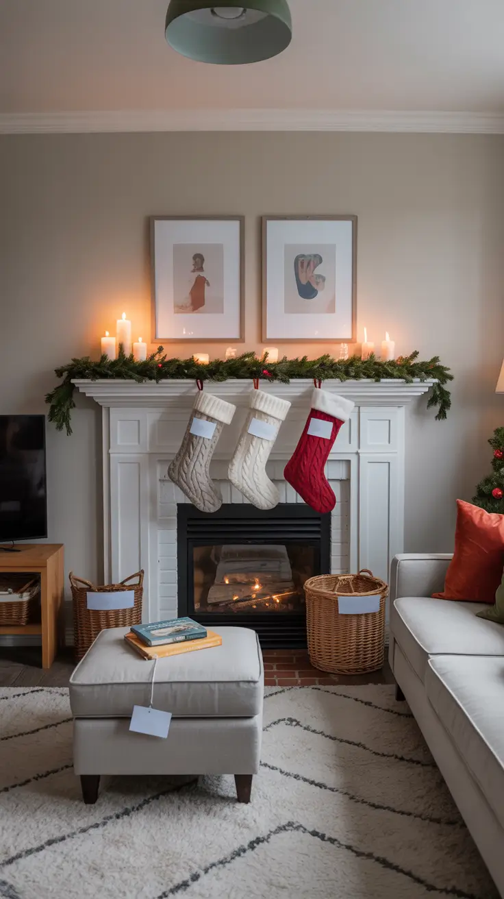 Kid-Friendly Christmas Mantle Decor