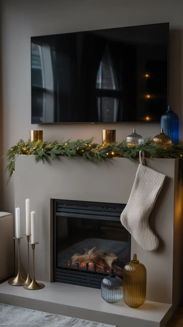Modern Christmas Mantle Decor