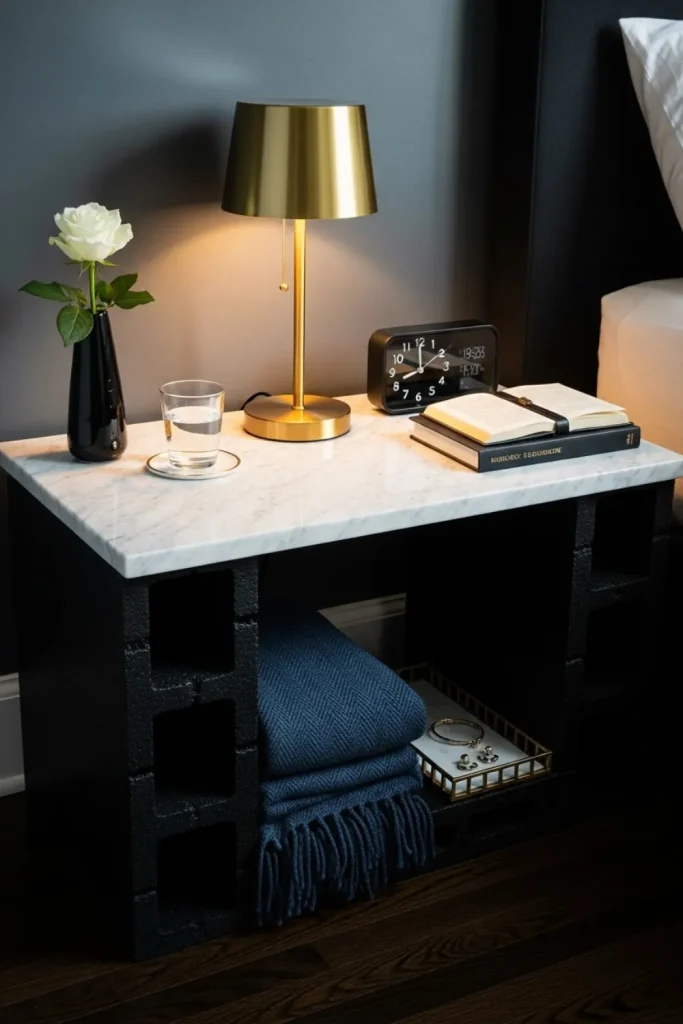 Cinder Block Side Table