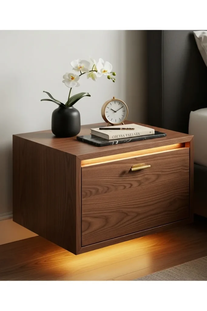 Minimalist Wooden Box Nightstand