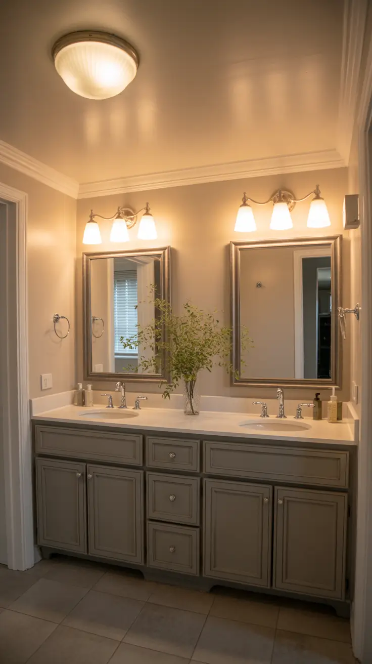 Balanced Lighting for Double Vanities