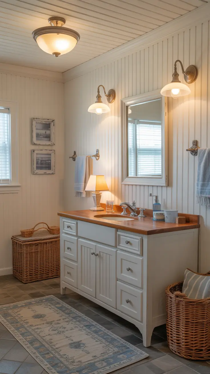 Cottage Style Bathroom Vanity Lighting