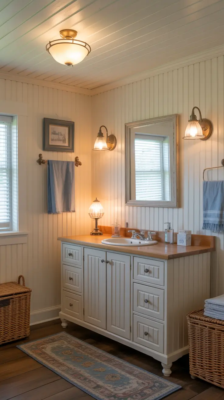 Vintage Inspired Bathroom Lighting