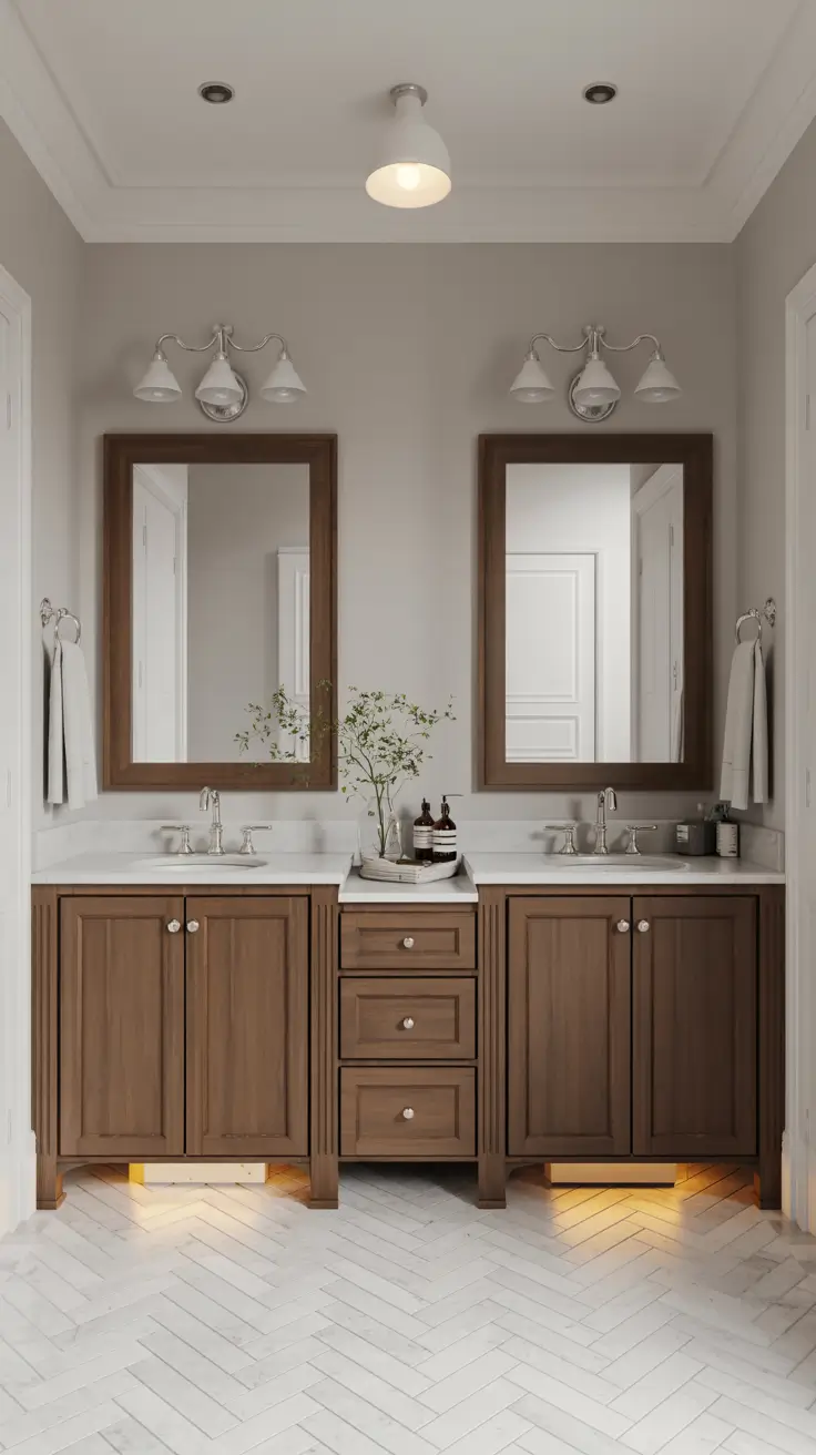 Classic Vanity with Marble Countertop