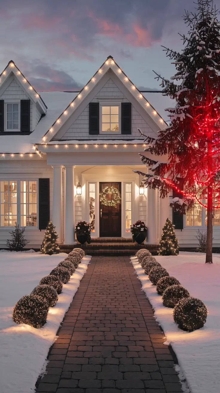 Elegant Outdoor Christmas Lighting