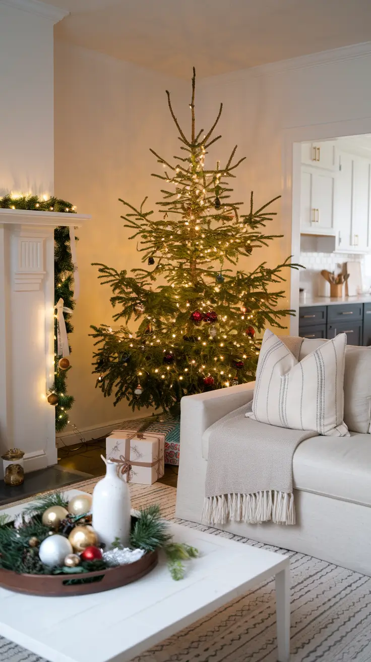 Cozy Indoor Christmas Living Room