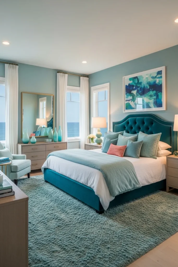 Ocean Teal Bedroom